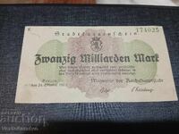 БАНКНОТА-20 МИЛИАРДА МАРК-20 000000000 MARK-UNC.