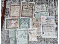 LOT MEGA unic 430 buc. ACȚIUNI și OBLIGAȚIUNI VECHI BZC