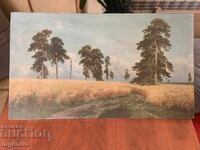 ANTIKVARNA REPRODUKTSIYA NA PLATNO OT I. SHISHKIN - RŬZH - ETIKET