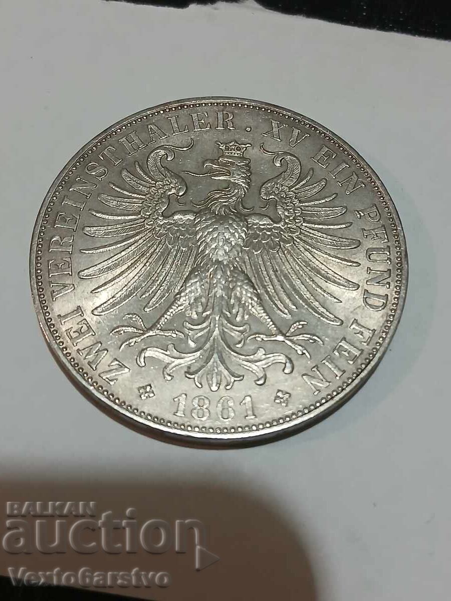 МОНЕТА-ГЕРМАНИЯ-1 1/2 ра ТАЛЕР 1861г.СРЕБРО с цена € 599.99 | 1173.48 лв. МОНЕТА-ГЕРМАНИЯ-1 1/2 ра ТАЛЕР 1861г.СРЕБРО с цена € 599.99 | 1173.48 лв.
