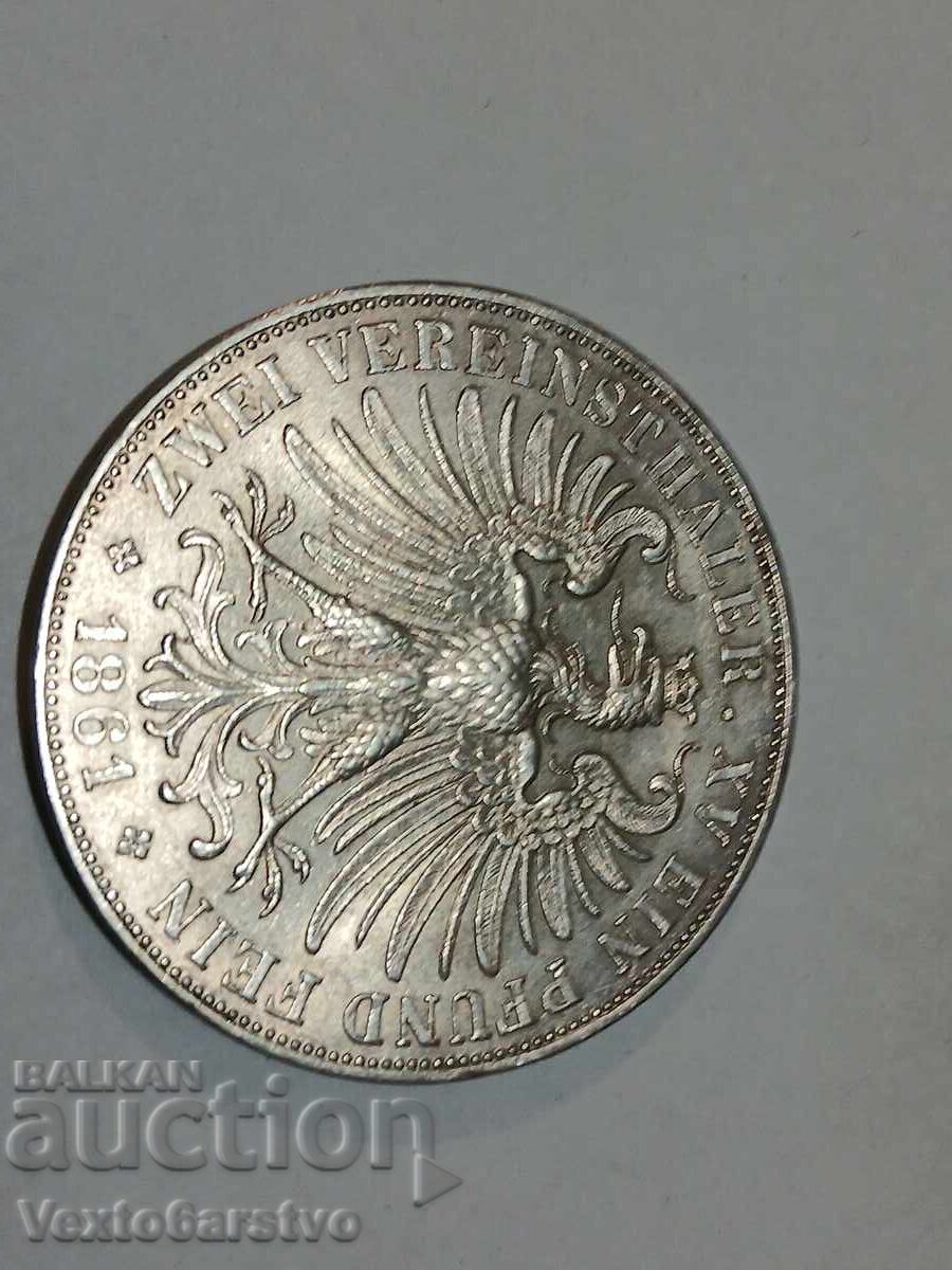 МОНЕТА-ГЕРМАНИЯ-1 1/2 ра ТАЛЕР 1861г.СРЕБРО - 6 МОНЕТА-ГЕРМАНИЯ-1 1/2 ра ТАЛЕР 1861г.СРЕБРО - 6