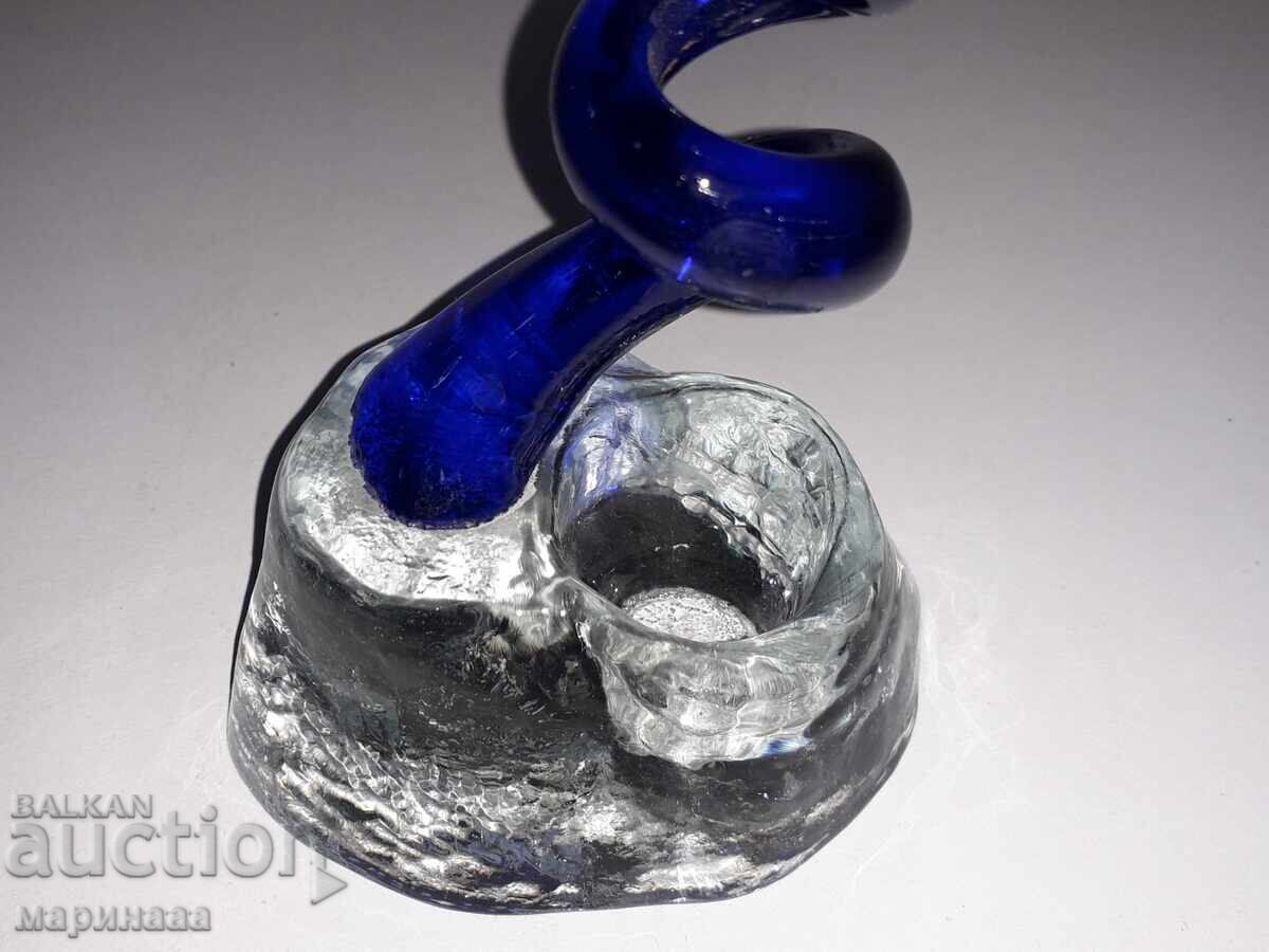 DESIGNER CANDLE HOLDER. BLOWN GLASS - 5 DESIGNER CANDLE HOLDER. BLOWN GLASS - 5