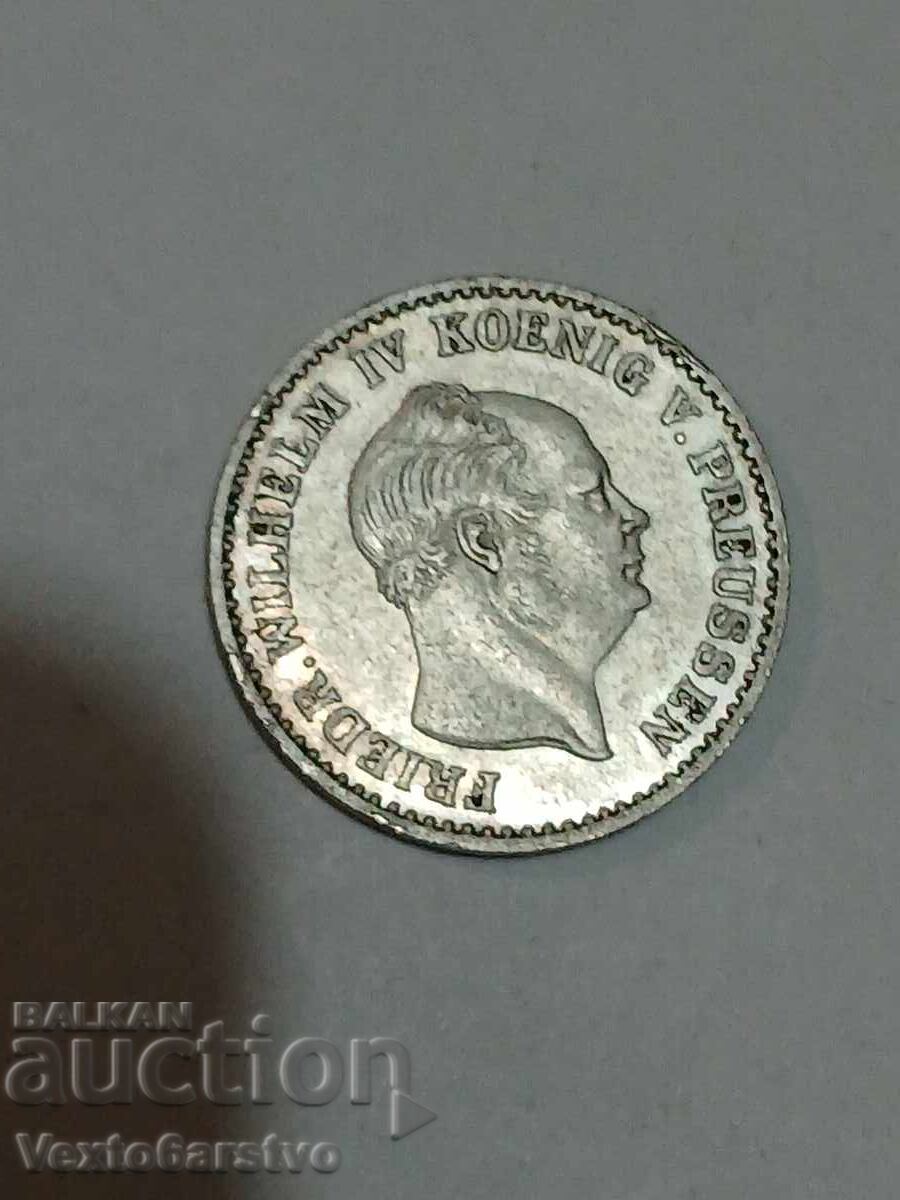 МОНЕТА-ГЕРМАНИЯ-1/6та талер. 1858г. - 5 МОНЕТА-ГЕРМАНИЯ-1/6та талер. 1858г. - 5