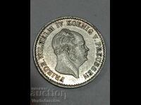 МОНЕТА-ГЕРМАНИЯ-1/6та талер. 1858г.