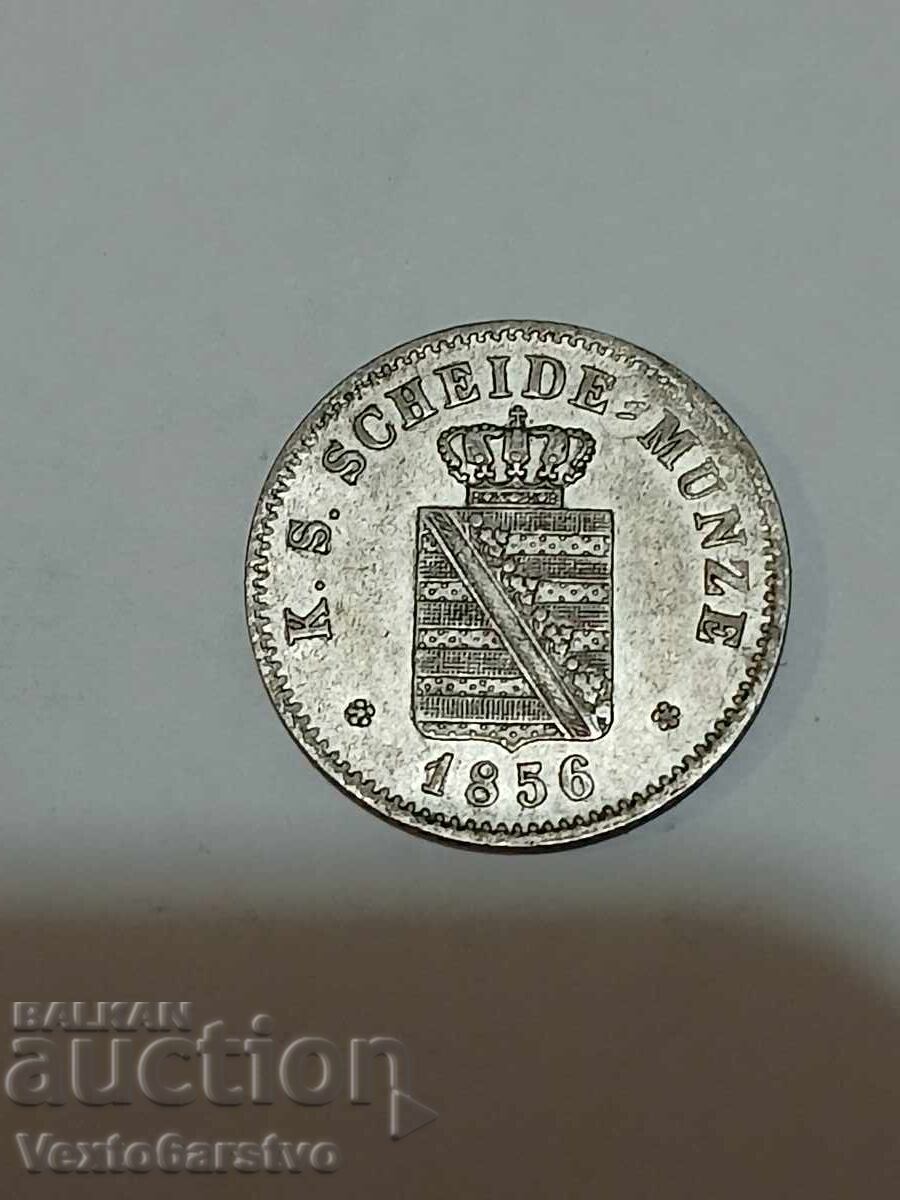 МОНЕТА-ГЕРМАНИЯ-1/6та талер. 1856г. - 5 МОНЕТА-ГЕРМАНИЯ-1/6та талер. 1856г. - 5