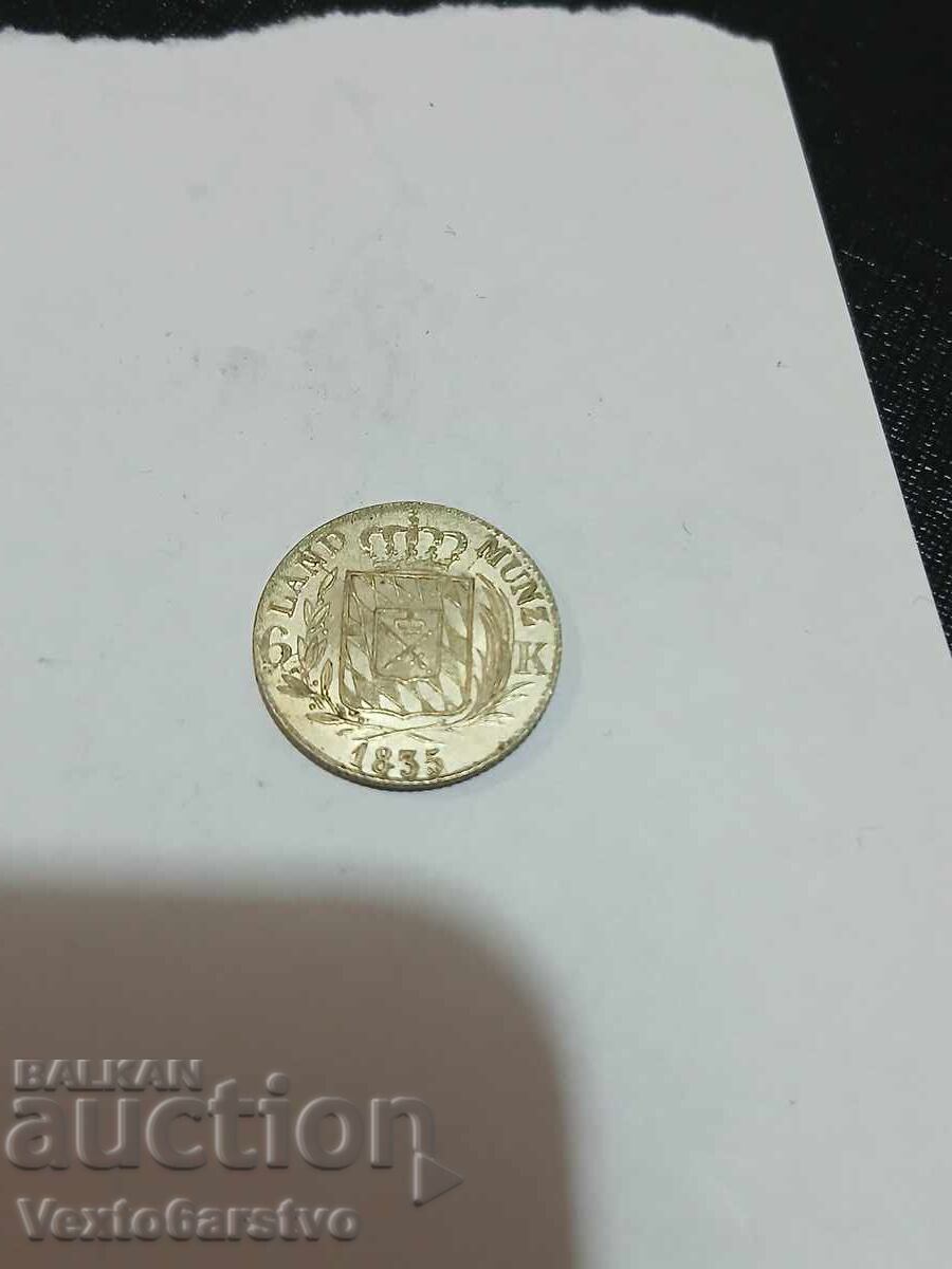 ΝΟΜΙΣΜΑ-ΓΕΡΜΑΝΙΑ-6 κρόιτσερ. 1835 - 6 ΝΟΜΙΣΜΑ-ΓΕΡΜΑΝΙΑ-6 κρόιτσερ. 1835 - 6