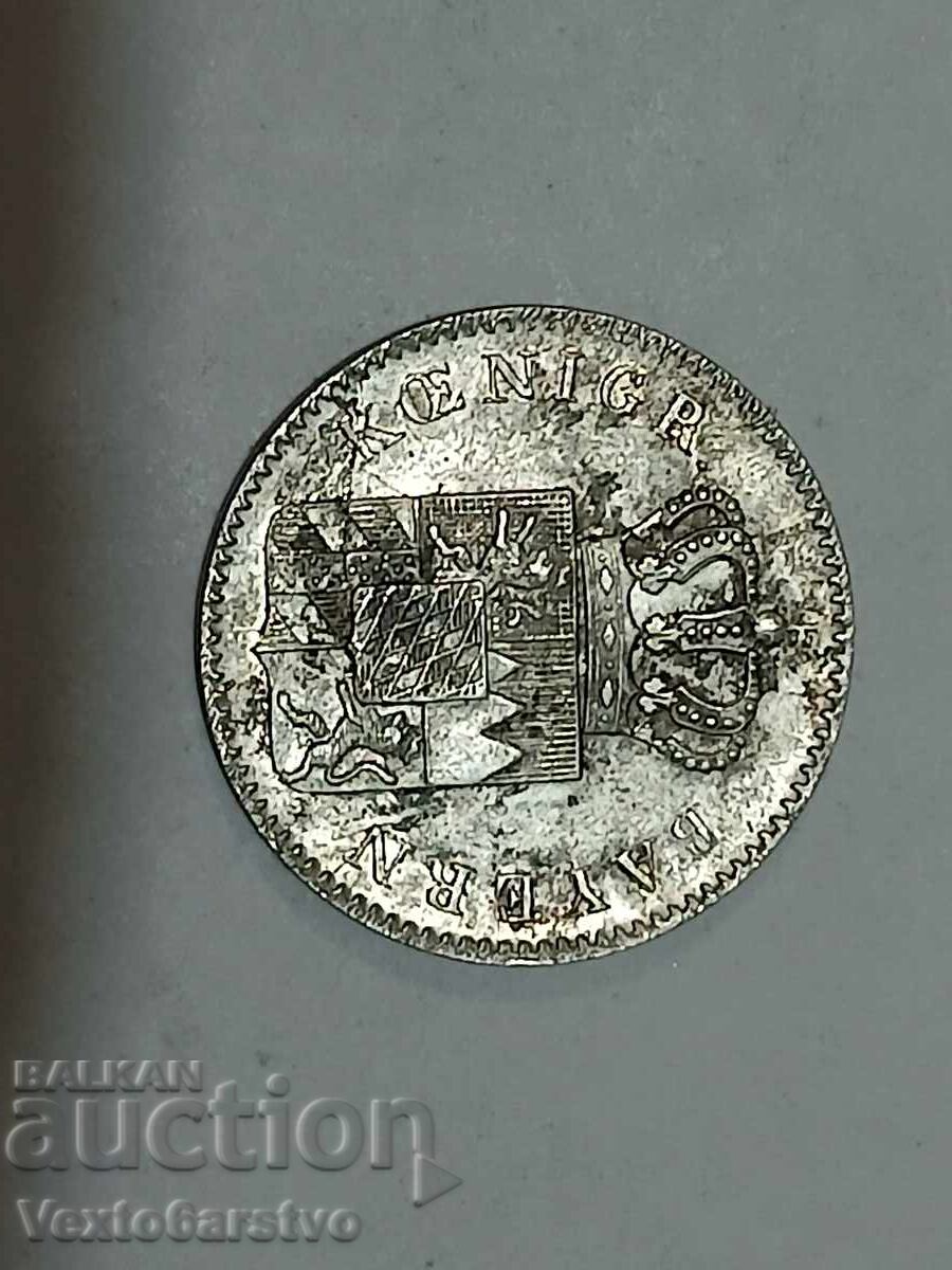МОНЕТА-ГЕРМАНИЯ-3 кройцера -Сребро-1839г. - 5 МОНЕТА-ГЕРМАНИЯ-3 кройцера -Сребро-1839г. - 5