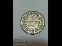 МОНЕТА-ГЕРМАНИЯ-1 кройцер-Сребро-1871г.