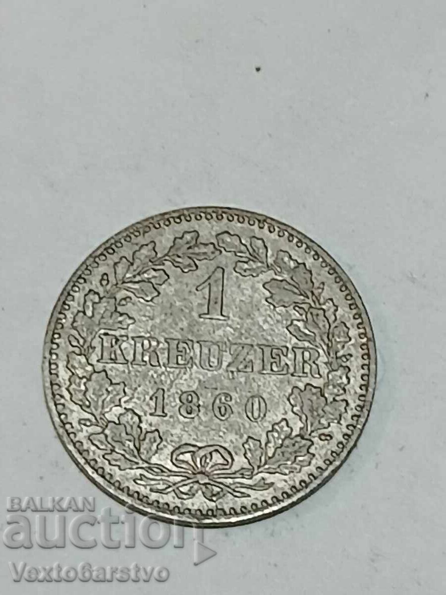 Аукцион МОНЕТА-ГЕРМАНИЯ-1 кройцер-Сребро-1840г. Аукцион МОНЕТА-ГЕРМАНИЯ-1 кройцер-Сребро-1840г.