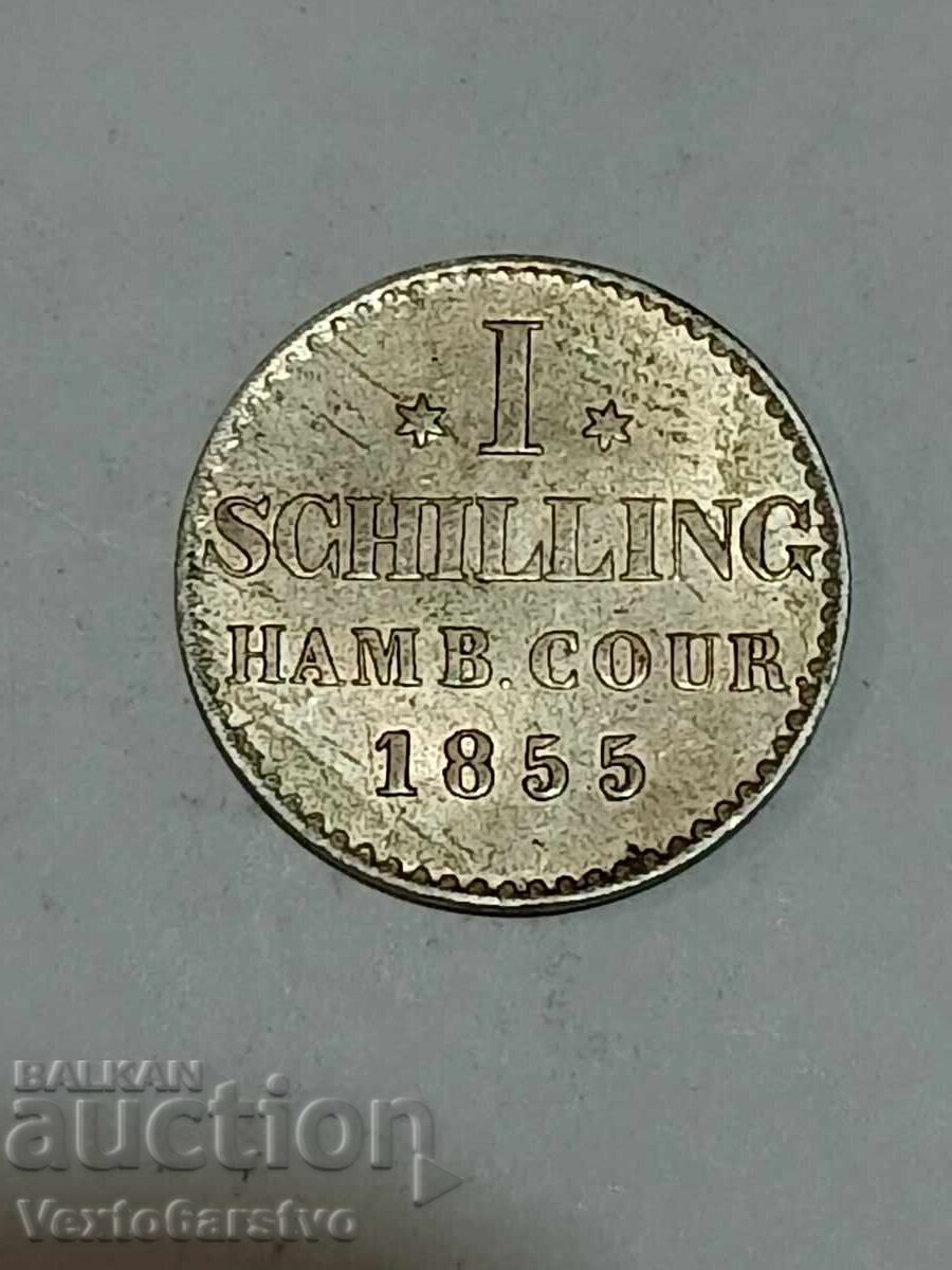 МОНЕТА-ГЕРМАНИЯ-1 шилинг-1855г. МОНЕТА-ГЕРМАНИЯ-1 шилинг-1855г.