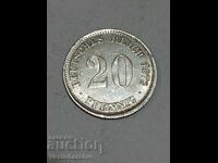 МОНЕТА-ГЕРМАНИЯ-1 пфенинг-1873г.