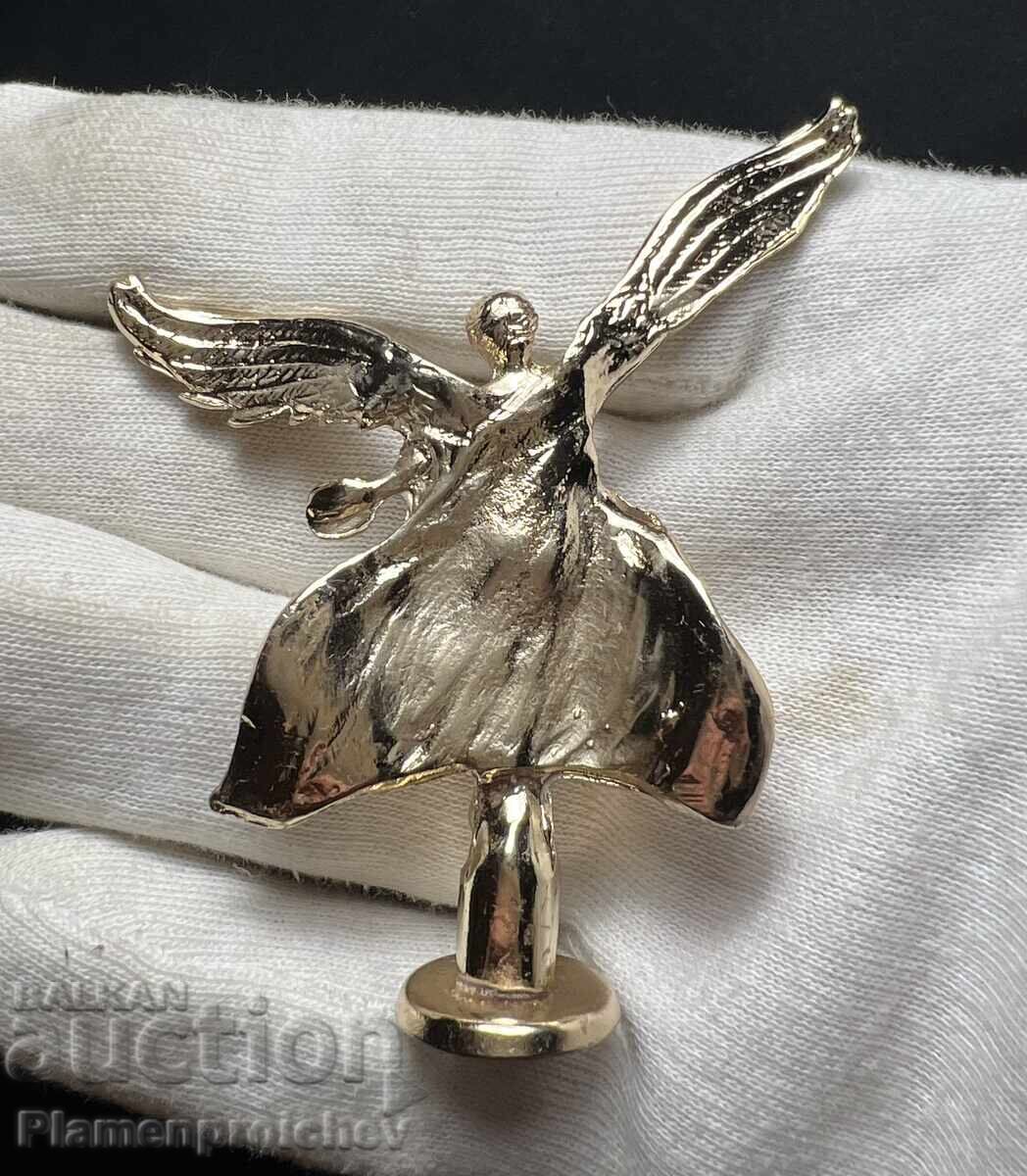 UNIQUE SCULPTURE FIGURINE NIKE FROM VARNA GOLD PLATED - 6 UNIQUE SCULPTURE FIGURINE NIKE FROM VARNA GOLD PLATED - 6