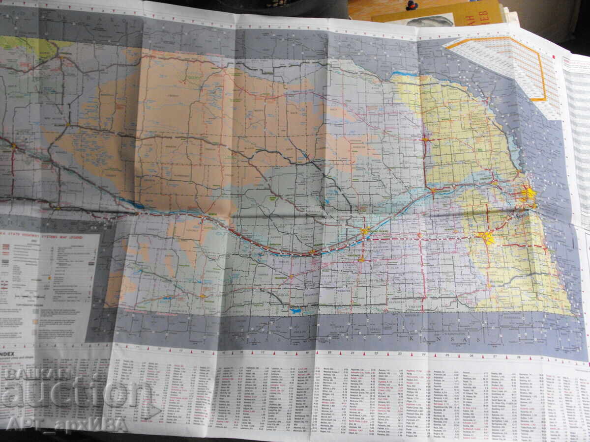 Auction Road maps of various US states Auction Road maps of various US states