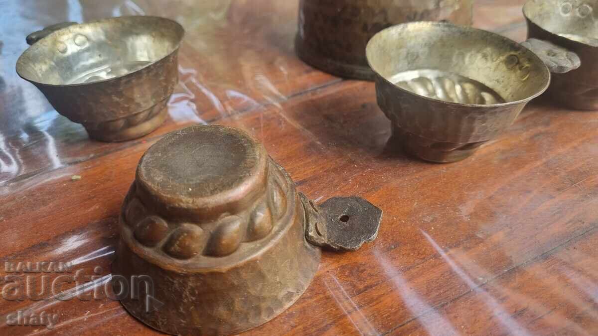 Παλιό χάλκινο μπρίκι με χάλκινα φλιτζάνια - 6 Παλιό χάλκινο μπρίκι με χάλκινα φλιτζάνια - 6