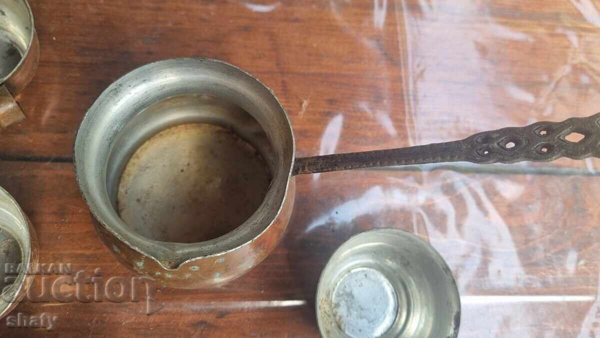Παλιό χάλκινο μπρίκι με χάλκινα φλιτζάνια - 6 Παλιό χάλκινο μπρίκι με χάλκινα φλιτζάνια - 6