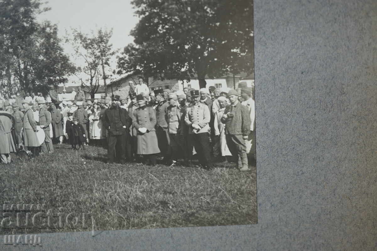Licitație 1915 Fotografie militară ofițeri uniformă sărbătoare fanfară Licitație 1915 Fotografie militară ofițeri uniformă sărbătoare fanfară