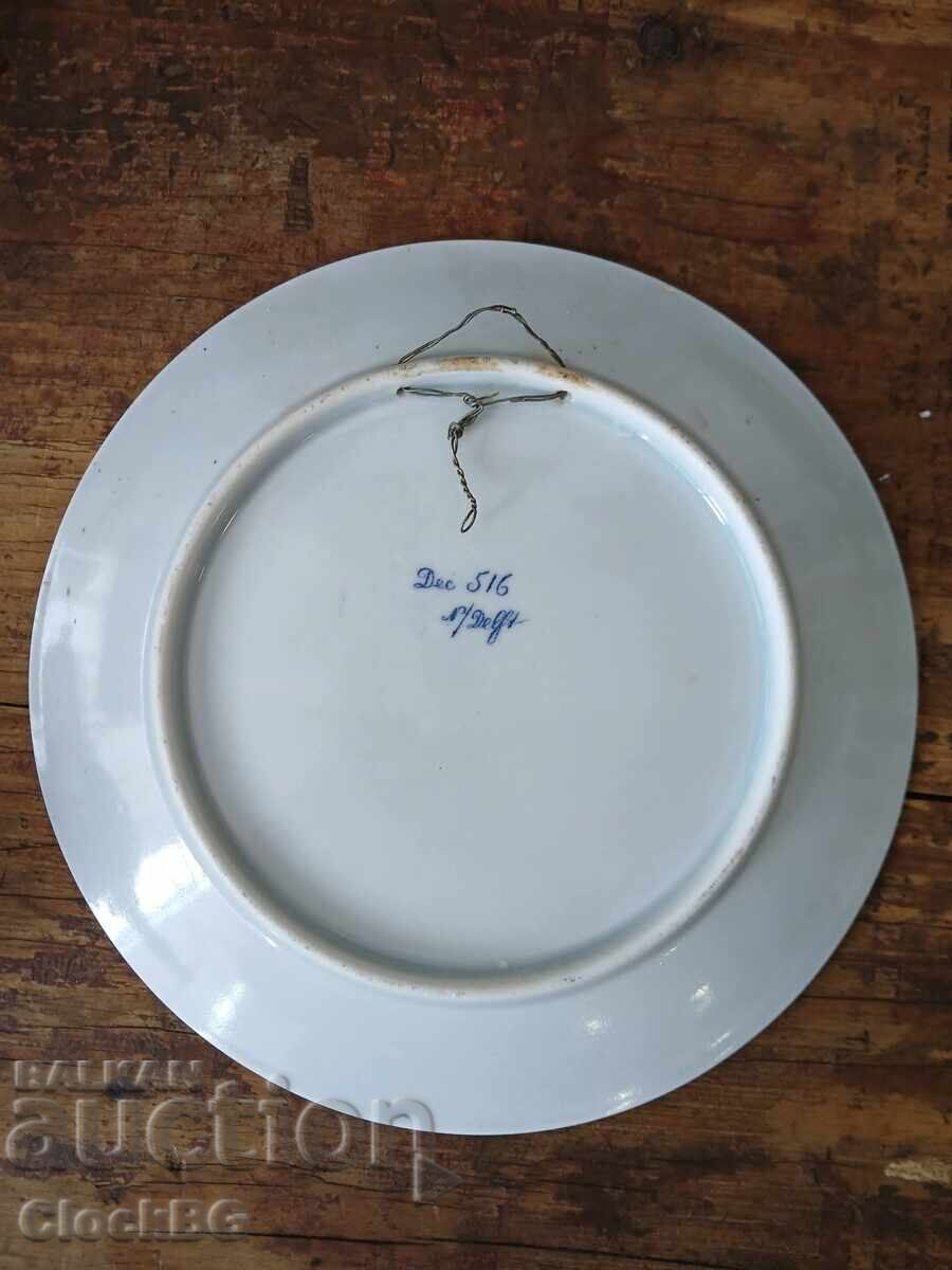 Livrarea Set de farfurii decorative vintage Delft Blue – Țările de Jos