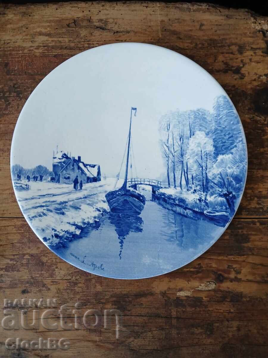 Set de farfurii decorative vintage Delft Blue – Țările de Jos