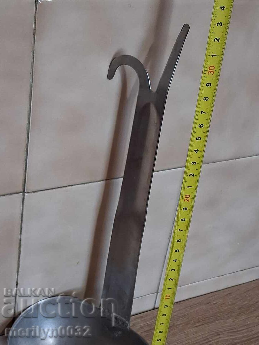 Vintage spoon professional ladle chrome-nickel early socialist era, USSR - 5 Vintage spoon professional ladle chrome-nickel early socialist era, USSR - 5