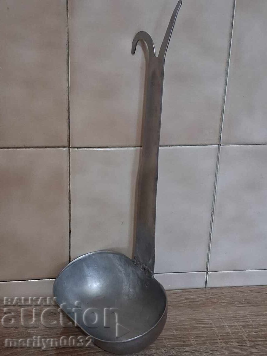 Vintage spoon professional ladle chrome-nickel early socialist era, USSR Vintage spoon professional ladle chrome-nickel early socialist era, USSR