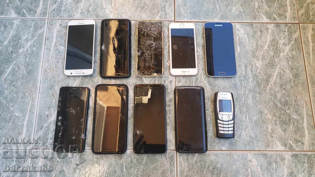 Old phones for parts 10 pieces