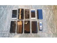 Old phones for parts 10 pieces