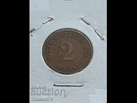 2 пфенинга 1876 Германия