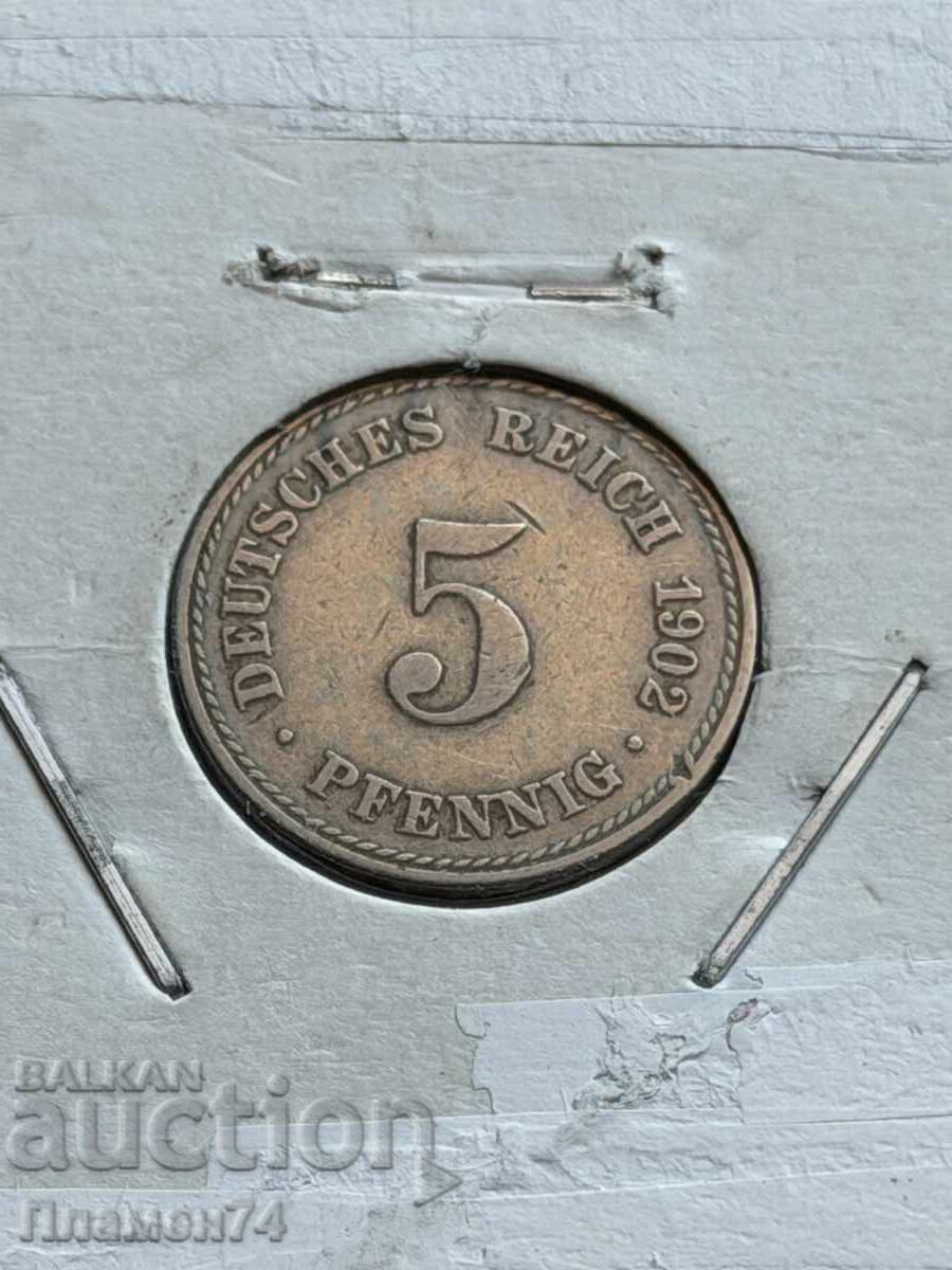 5 pfennig 1902 Germania