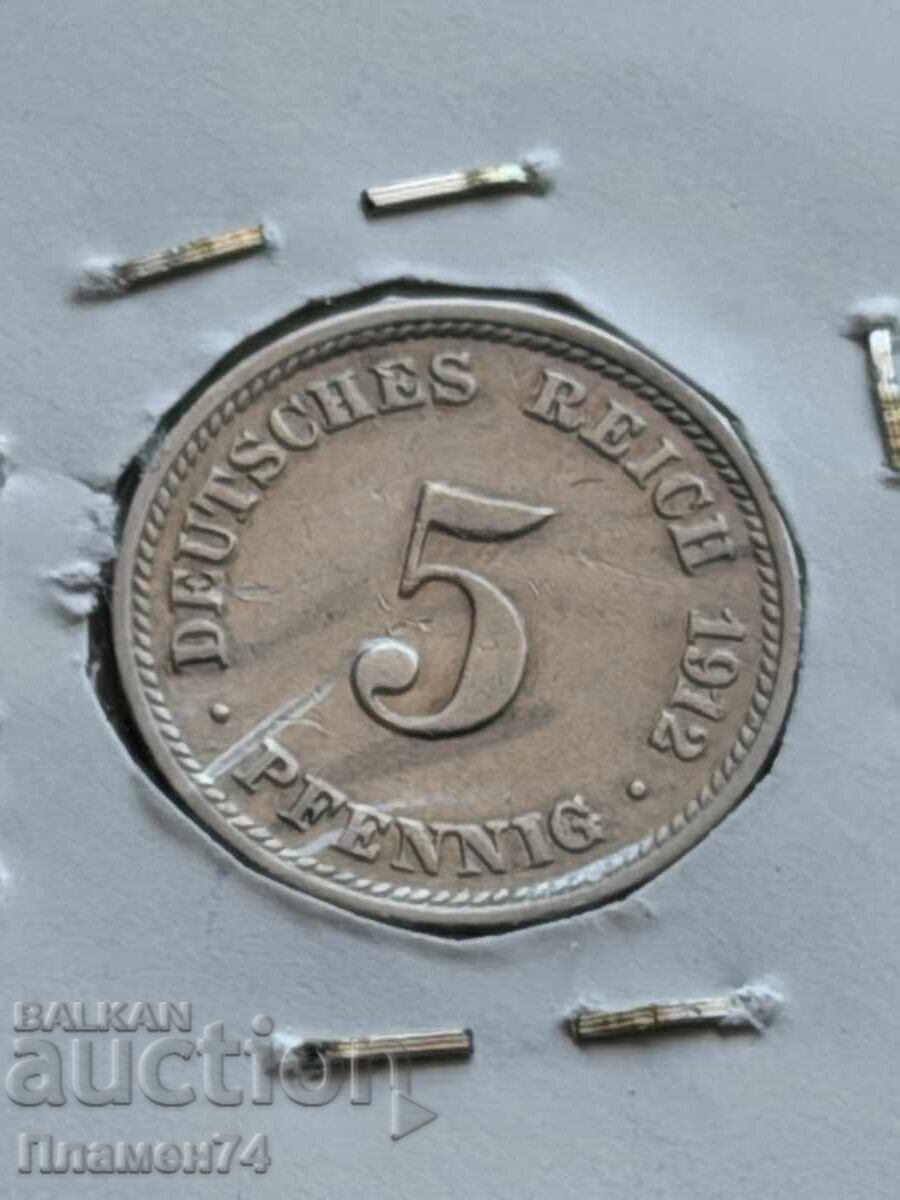 5 pfennig 1912 Germania