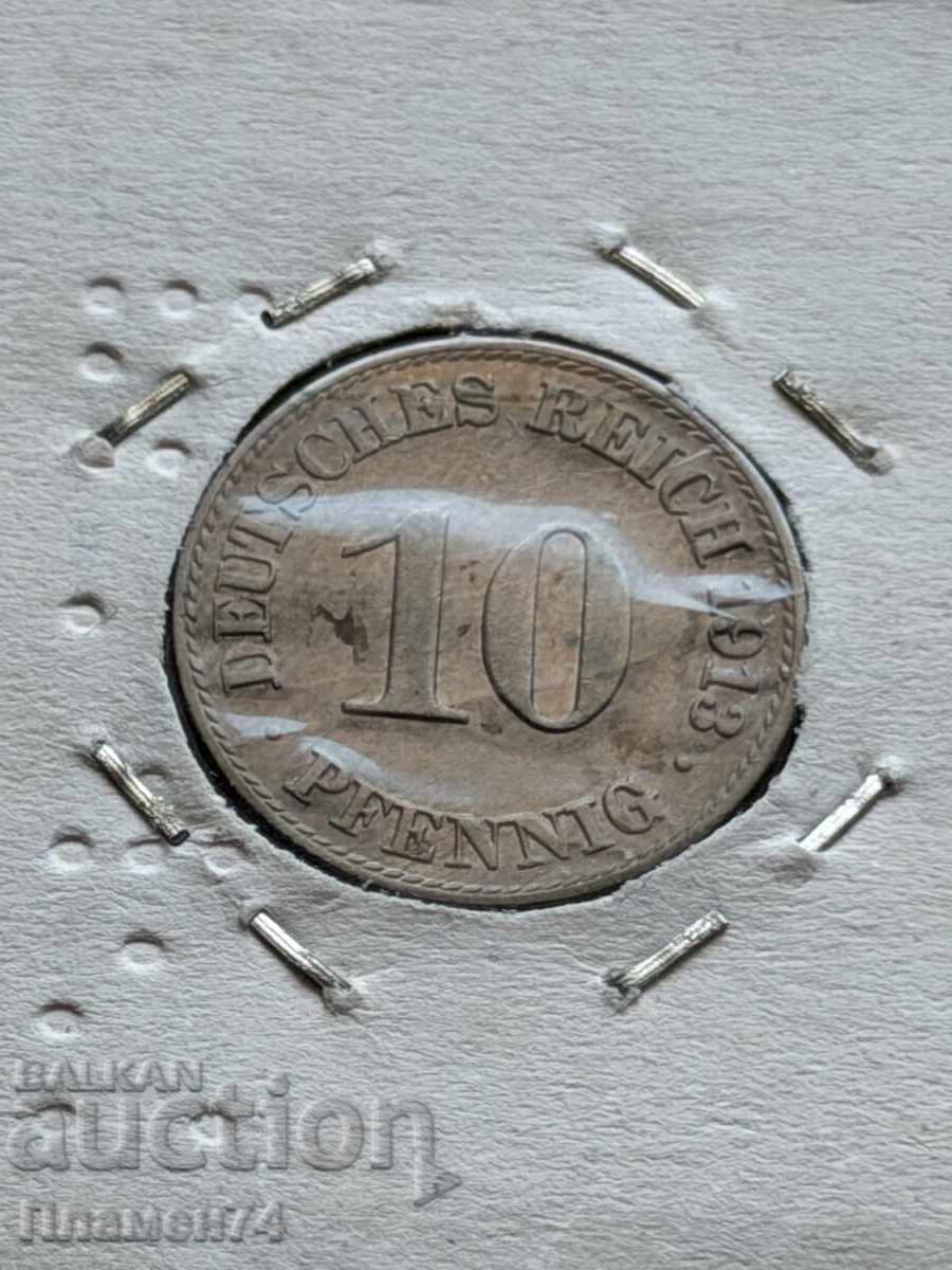 10 пфенинга 1913 Германия