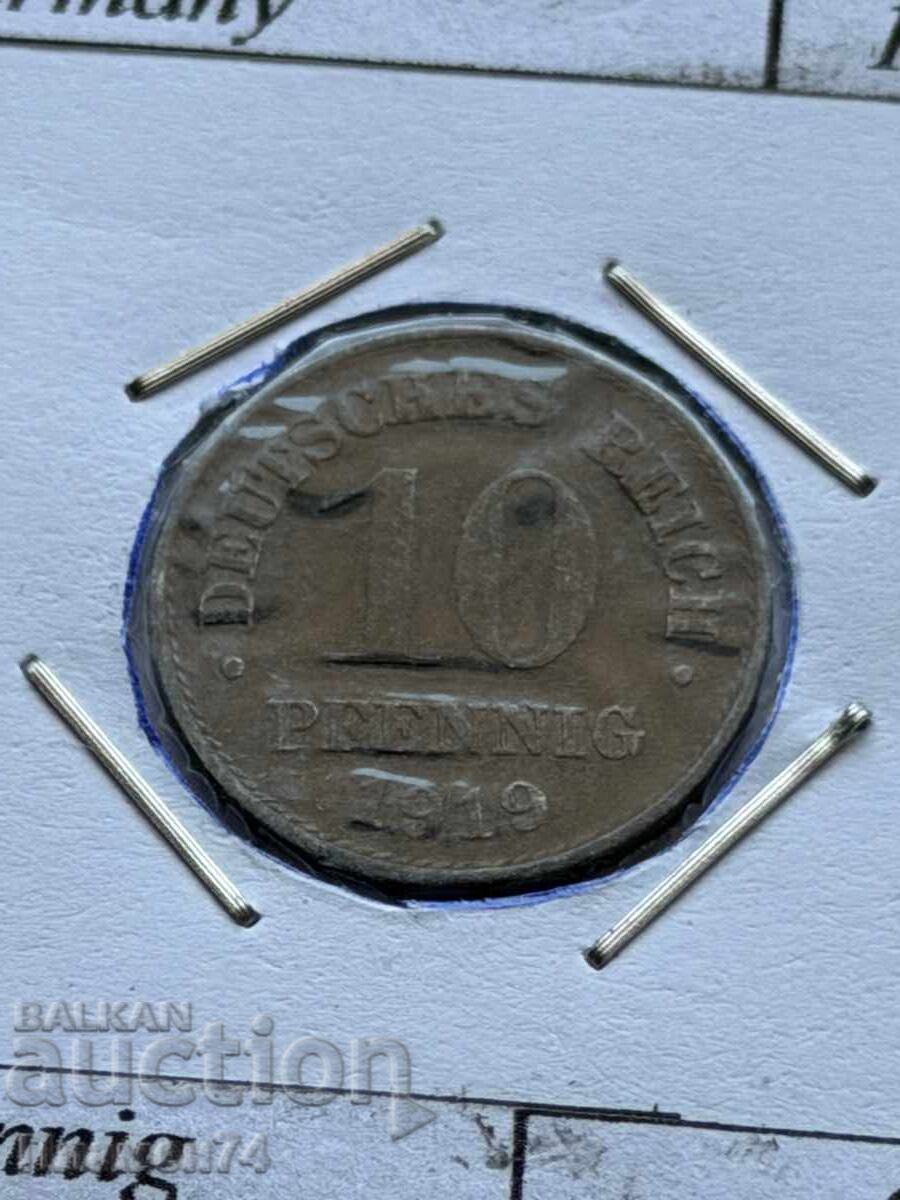 10 pfennig 1919 Germany