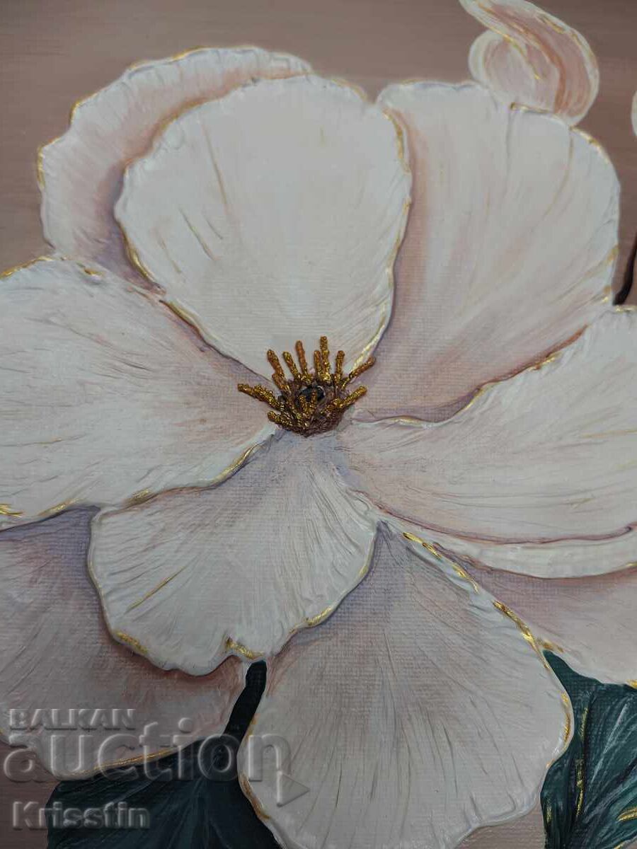 Auction  Relief painting mixed media