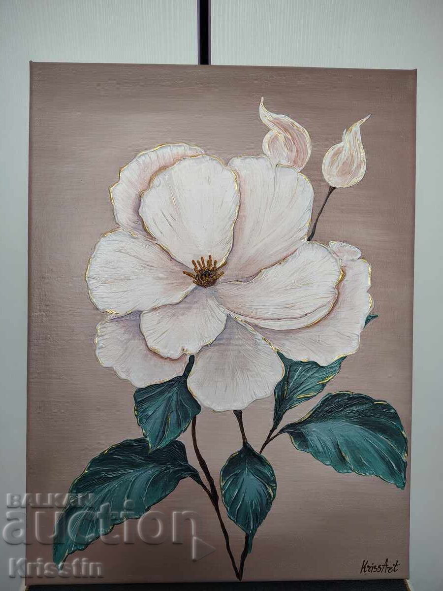 Delivery of Relief painting mixed media