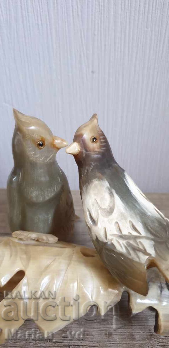 Auction  Two birds made of bone