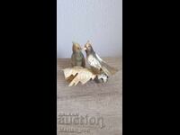 Two birds made of bone