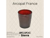 6 pahare vintage Arcoroc France Sierra de culoare roșu rubiniu intens