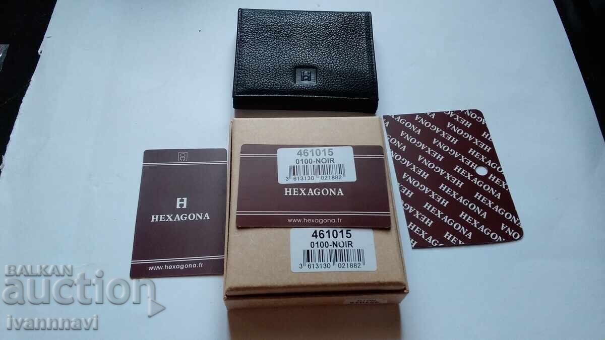 Аукцион HEXAGONA естествена кожа мъжки марков портофейл Аукцион HEXAGONA естествена кожа мъжки марков портофейл