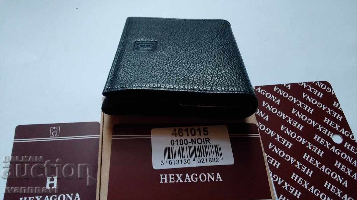 HEXAGONA естествена кожа мъжки марков портофейл - 6 HEXAGONA естествена кожа мъжки марков портофейл - 6