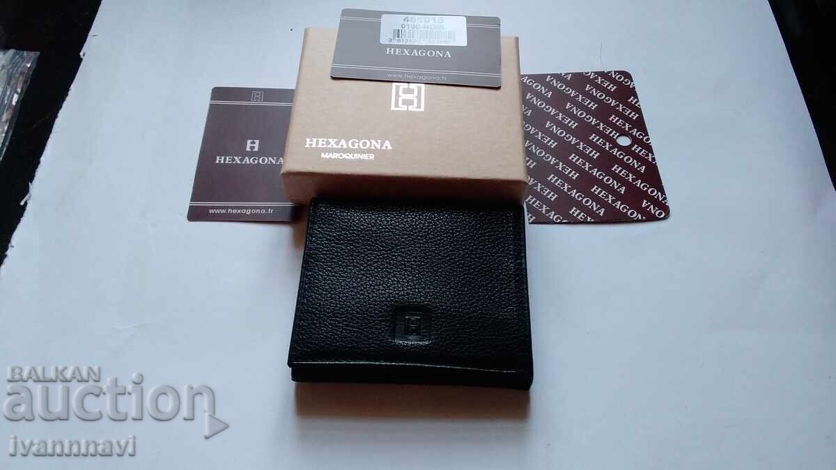 HEXAGONA естествена кожа мъжки марков портофейл - 7 HEXAGONA естествена кожа мъжки марков портофейл - 7
