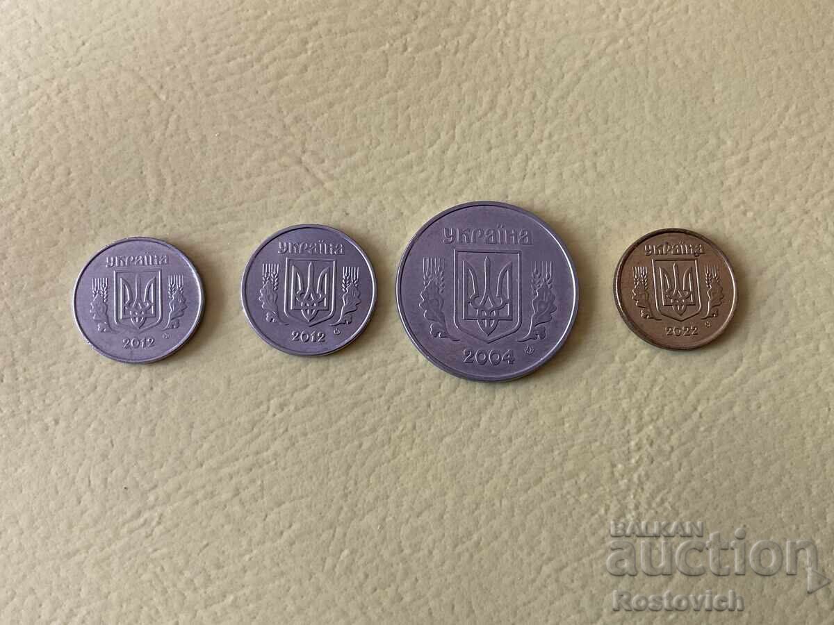 Ukraine, coin set 1, 2, 5, 10 kopiykas