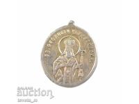 Silver Orthodox medallion Saint Theodosius Russian Empire