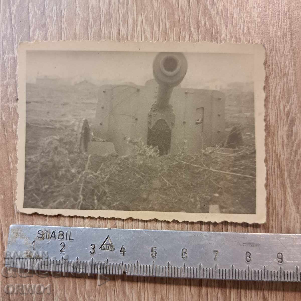 Tun antitanc Al Doilea Război Mondial fotografie veche