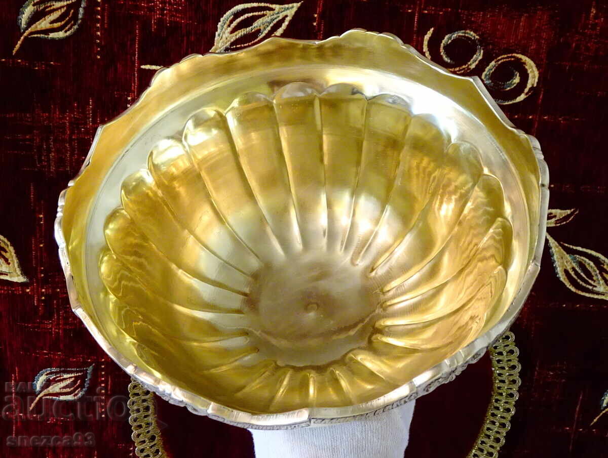 Victorian bronze salad bowl, bowl, 1 kg., gilding with price € 127.00 | 248.39 BGN