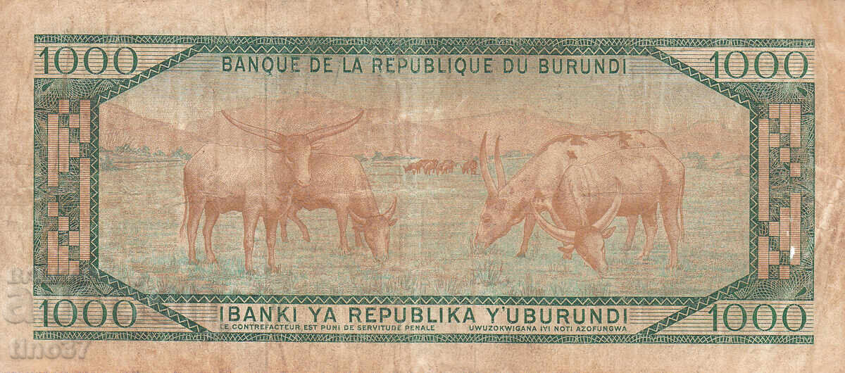 Auction  tino37- BURUNDI - 1000 FRANCS - 1987