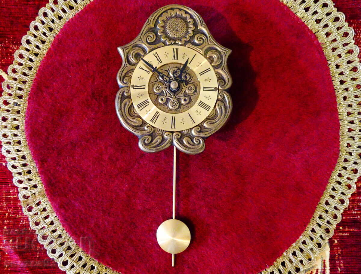 Ceas de perete din bronz cu pendul, bijuterie - 7