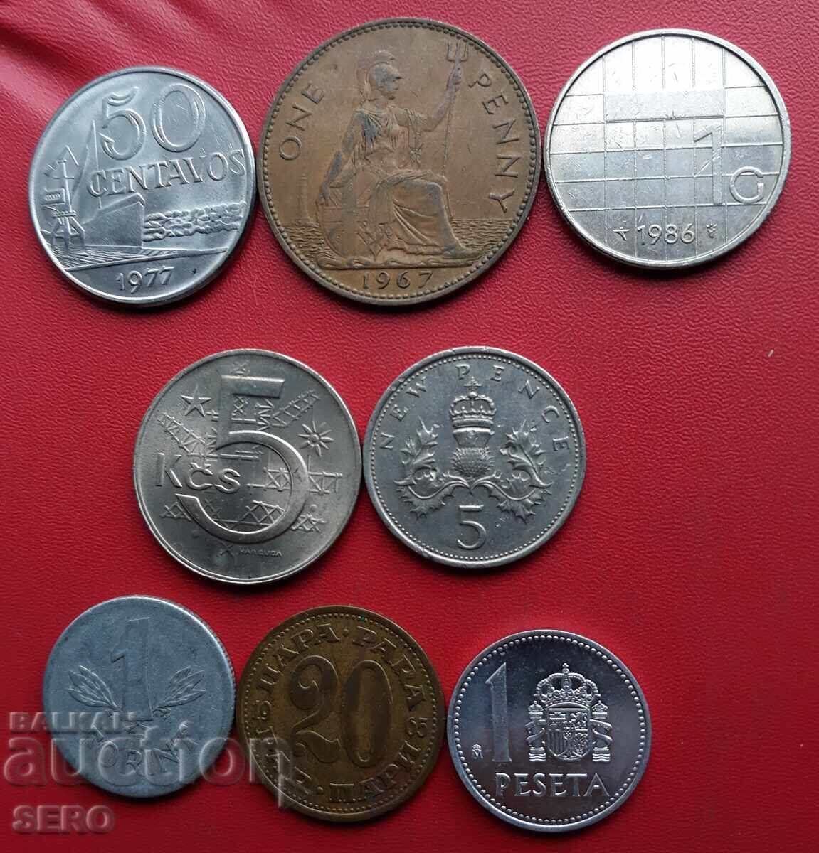 Lot mixt de 8 monede