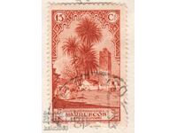 Spanish Morocco-1928-Regular-Mosque in Alcazar, postmark
