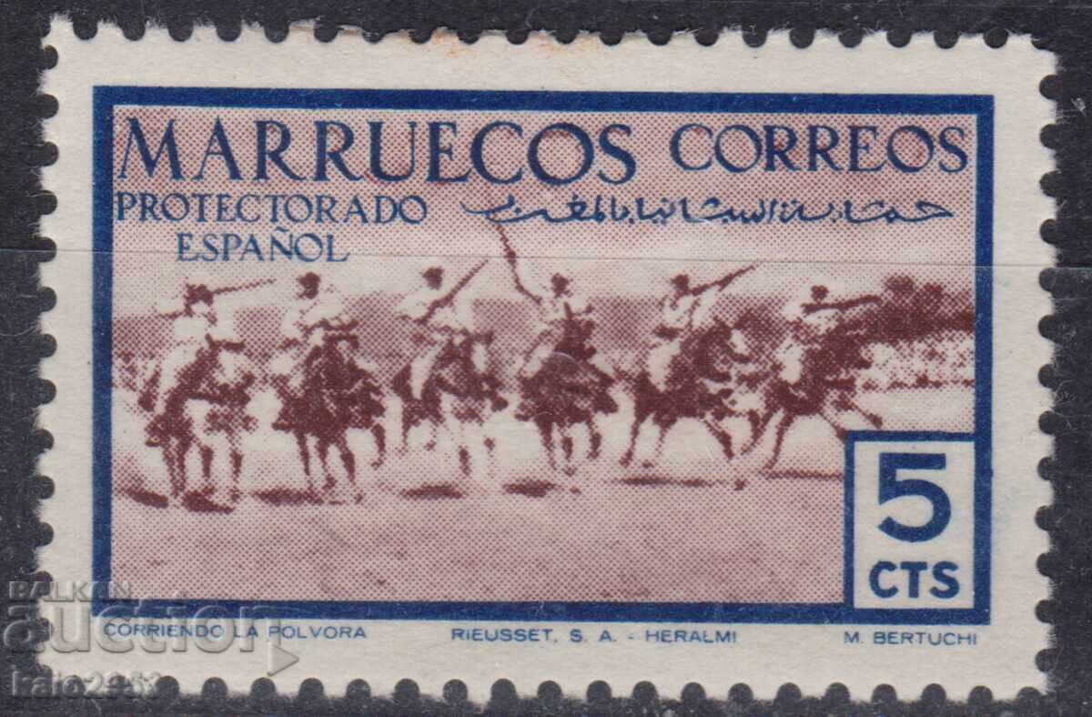 Spanish Morocco-1940-Regular-cavalry parade, postmark Spanish Morocco-1940-Regular-cavalry parade, postmark