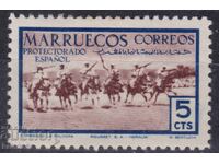Spanish Morocco-1940-Regular-cavalry parade, postmark