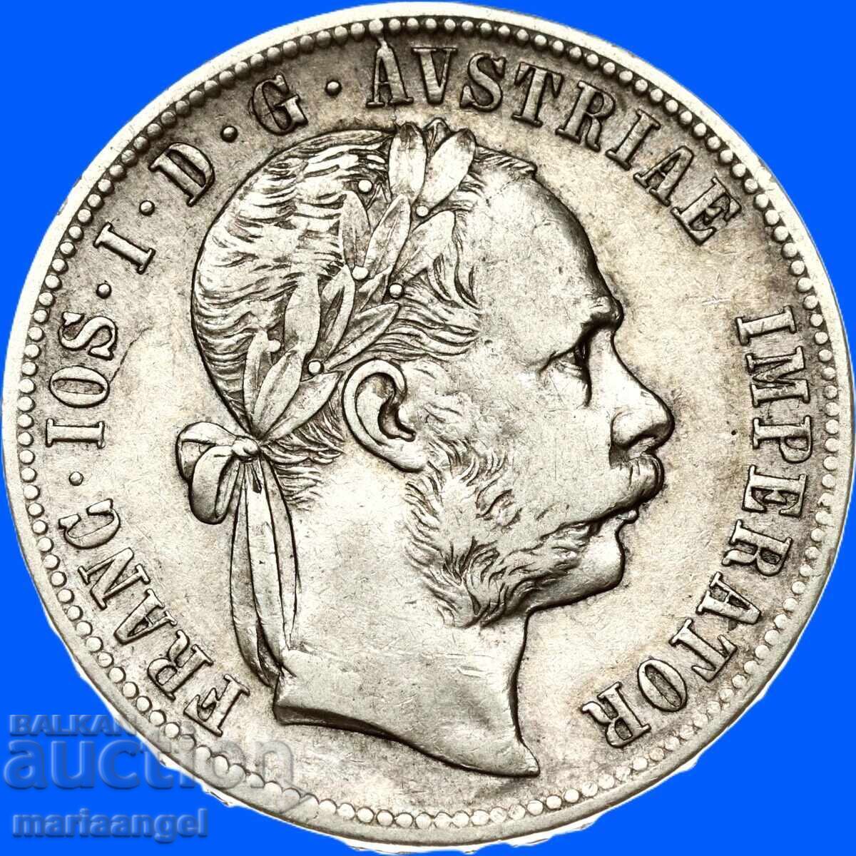 Австрия 1 флорин 1877 Франц Йозеф I Започва Патина с цена € 42.00 | 82.15 лв.